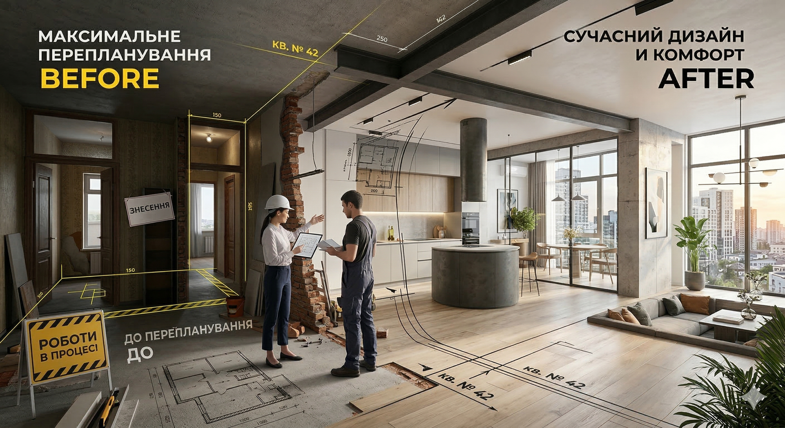 перепланування квартир /перепланировка квартиры